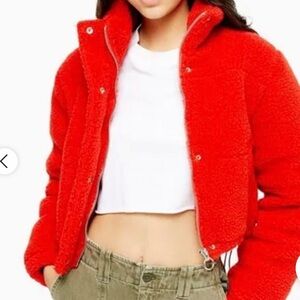 Topshop cropped puffer jacket